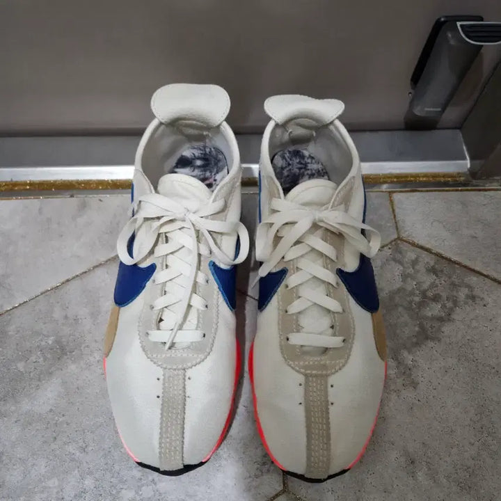 [BUNJANG] Nike Moon Racer White Blue Pink Sole Sneakers / [275]나이키 문레이서 흰파핑 세일 솔라 블루 핑크
