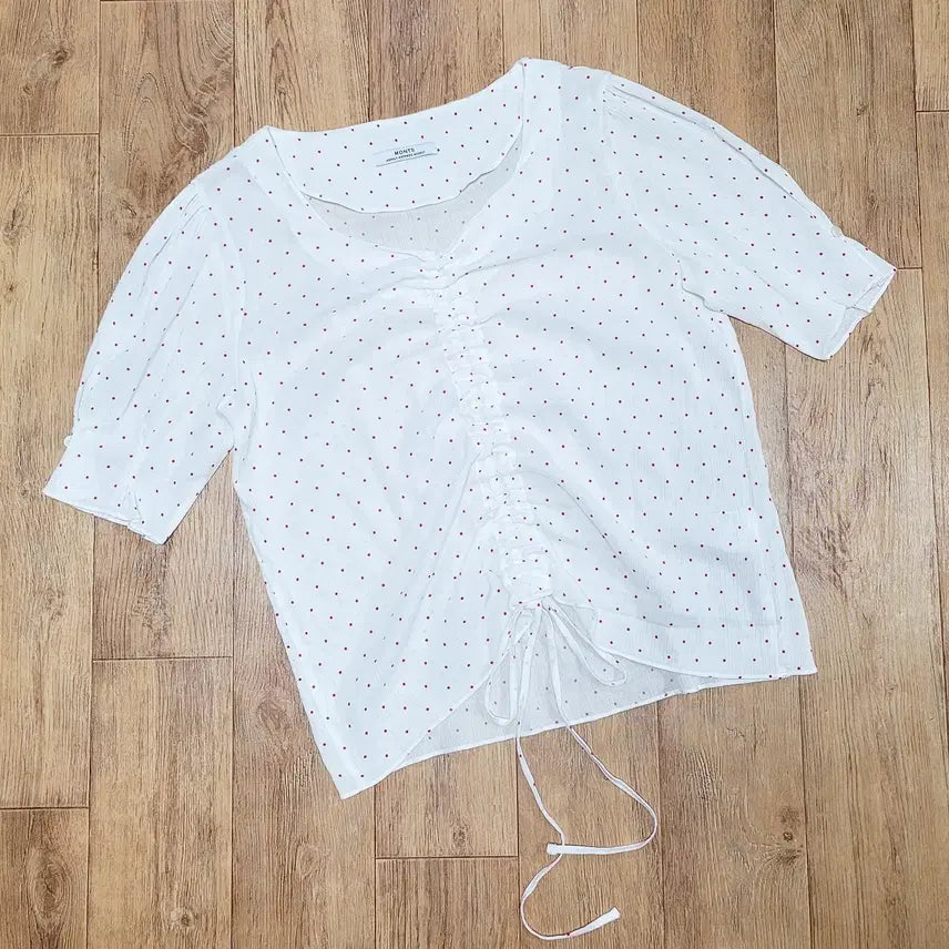 [BUNJANG] MONTS Dot Shirring Blouse / 몬츠(MONTS) 도트 셔링블라우스 55-66 새상품