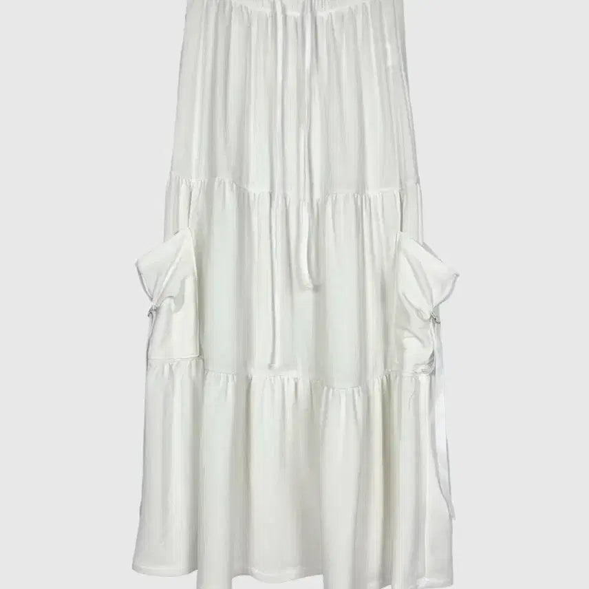 [BUNJANG] Tiered Cargo Long Skirt / 캉캉 카고 롱스커트