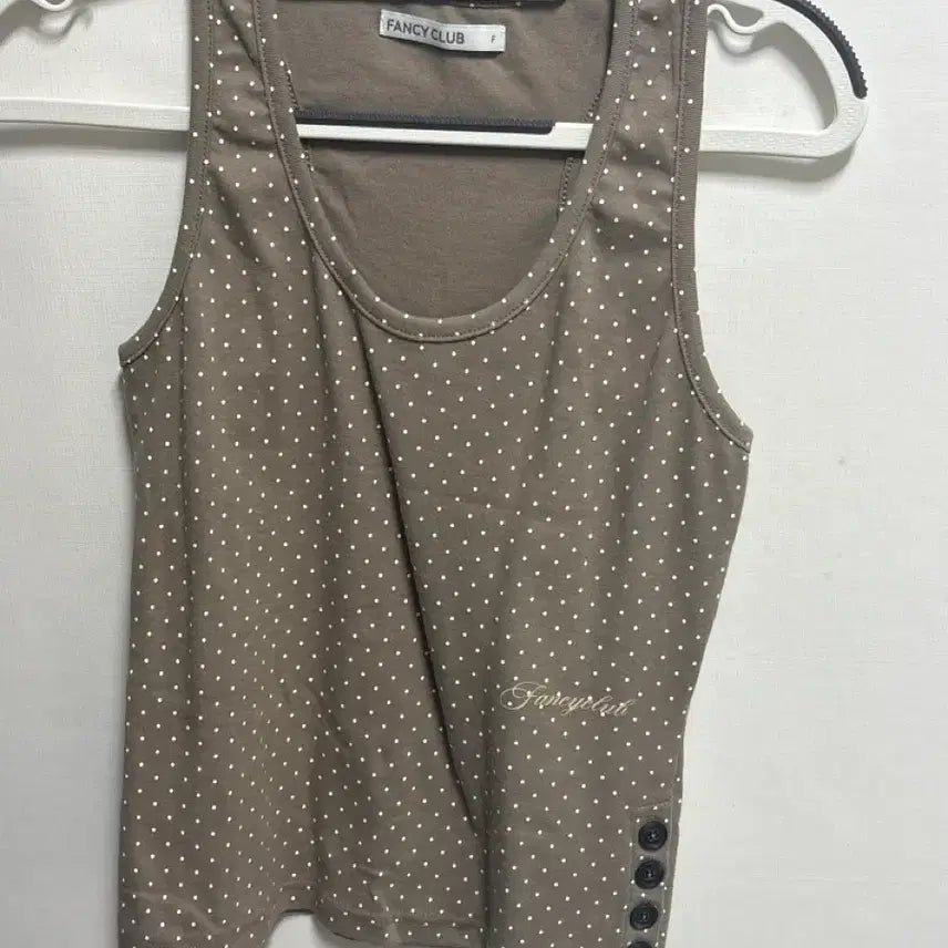 [BUNJANG] Fancy Club Dot Sleeveless Top / fancyclub 도트 나시