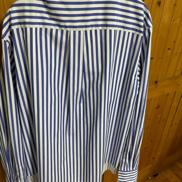[BUNJANG] Solid Homme Striped Layered Shirt / 52 새제품 솔리드옴므 스트라이프 레이어드 셔츠