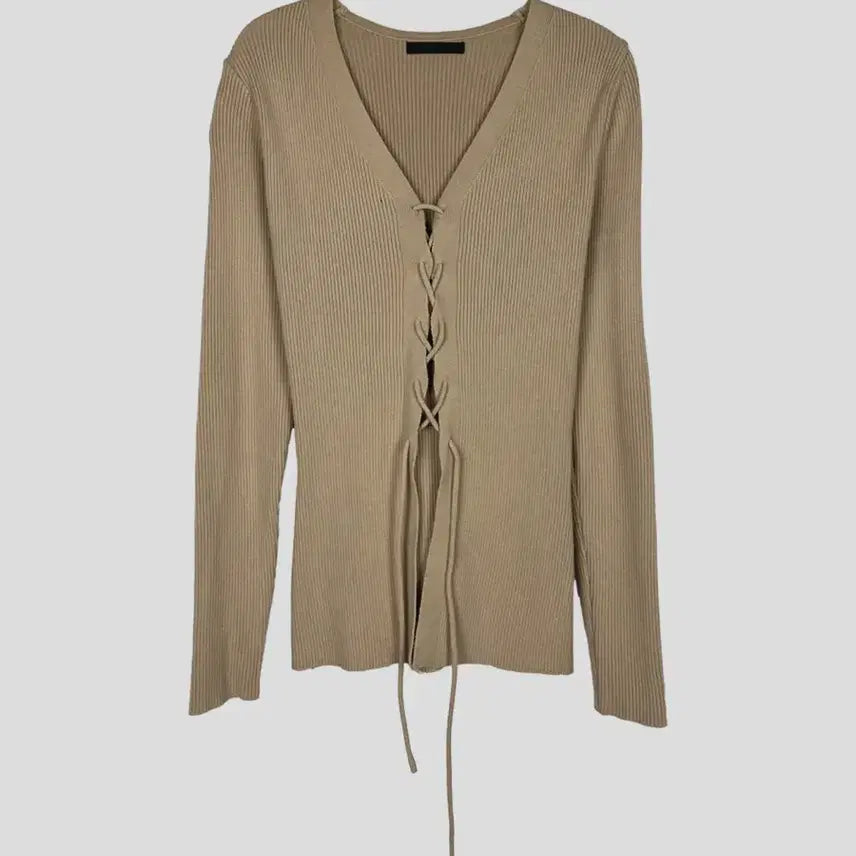 [BUNJANG] Eyelet V-Neck Knit Cardigan / 아일렛 브이넥니트