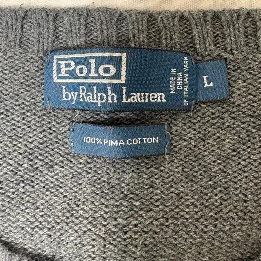 [BUNJANG] Polo Ralph Lauren Knit Sweater Grey L / 폴로 랄프로렌 니트 그레이 L