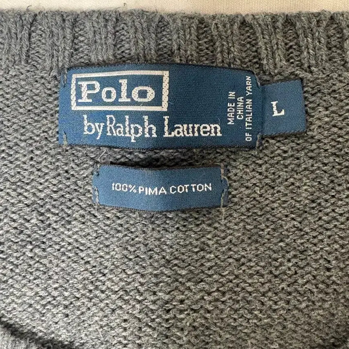 [BUNJANG] Polo Ralph Lauren Knit Sweater Grey L / 폴로 랄프로렌 니트 그레이 L