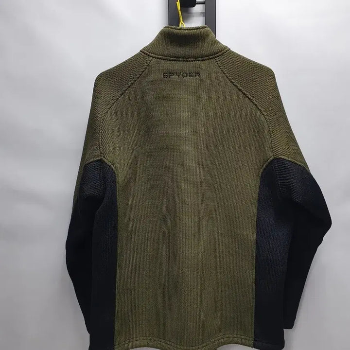 [BUNJANG] SPYDER Knit Fleece Full Zip-Up Sweater Jacket (Khaki, L) / 스파이더 니트 후리스 풀집업 스웨터 자켓 카키 L