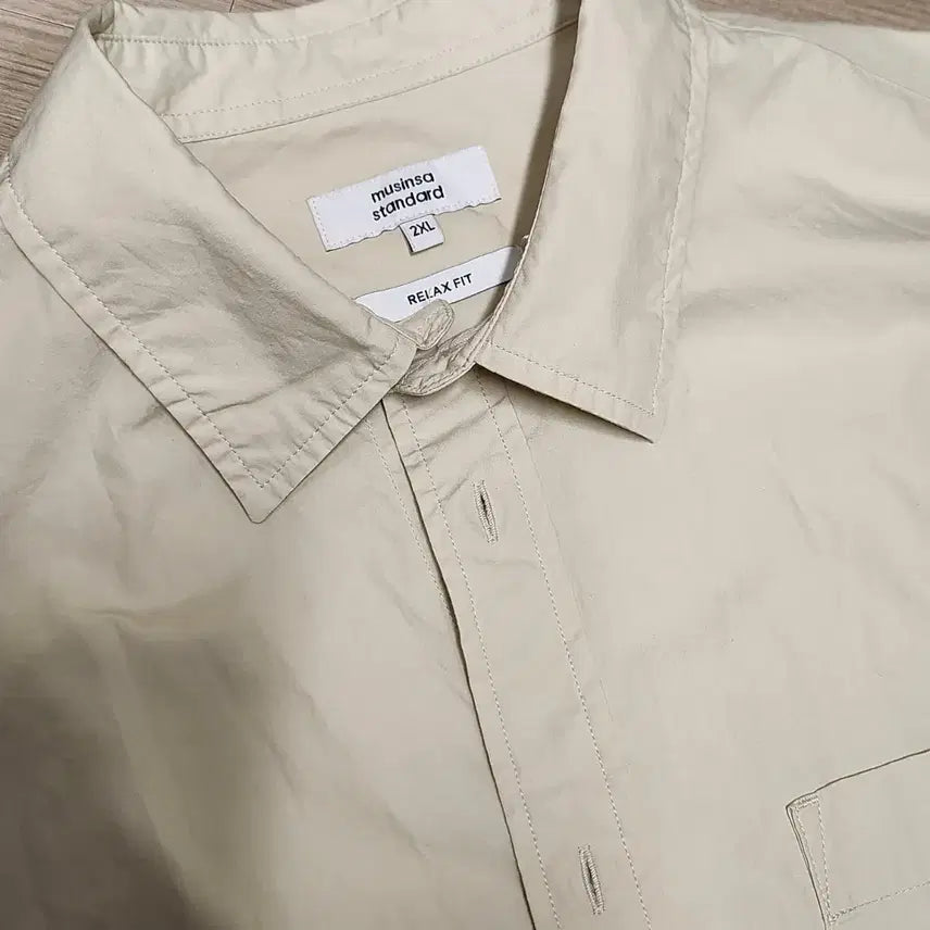 [BUNJANG] Musinsa Standard Beige Shirt 2XL / 무신사 스탠다드 베이지 셔츠 2XL