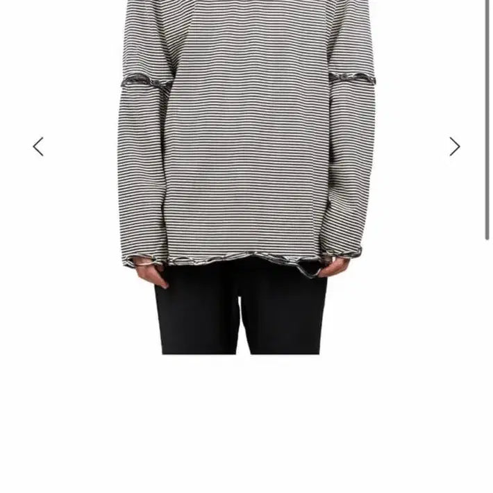 [BUNJANG] Faccies US Cotton Border LS Damage T-shirt / faccies 데미지 티셔츠