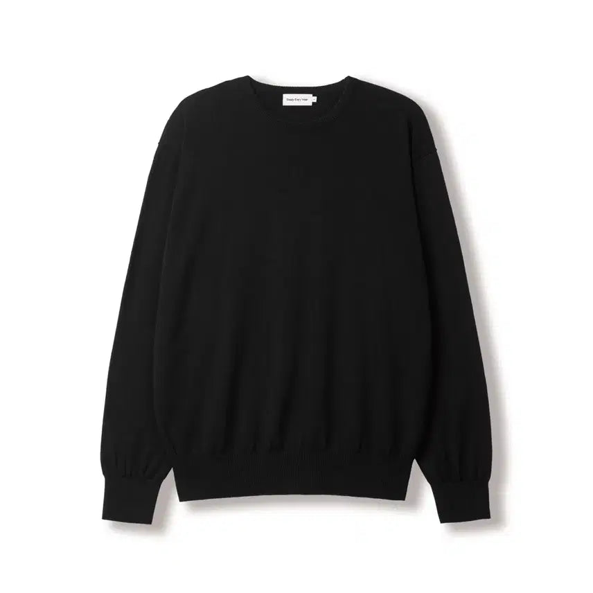 [BUNJANG] Steady Are We Everywhere Cotton Round Neck Knit Black / [2] 스테디에브리웨어 코튼 라운드넥 니트 블랙