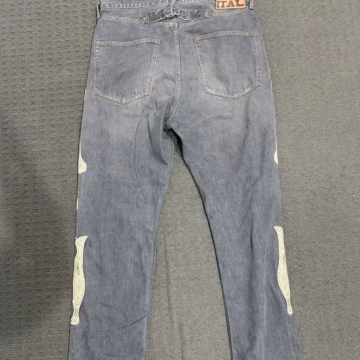 [BUNJANG] Kapital 32 14oz Denim Okagilly Pants Black / 캐피탈 32 본 데님 흑청
