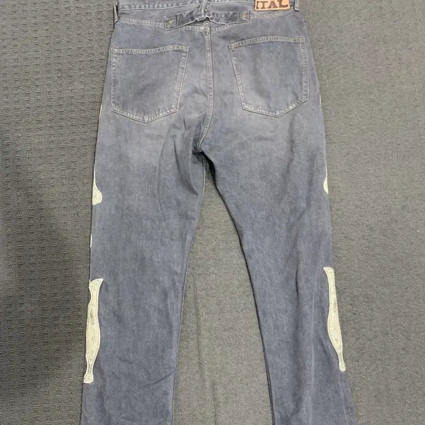 [BUNJANG] Kapital 32 14oz Denim Okagilly Pants Black / 캐피탈 32 본 데님 흑청