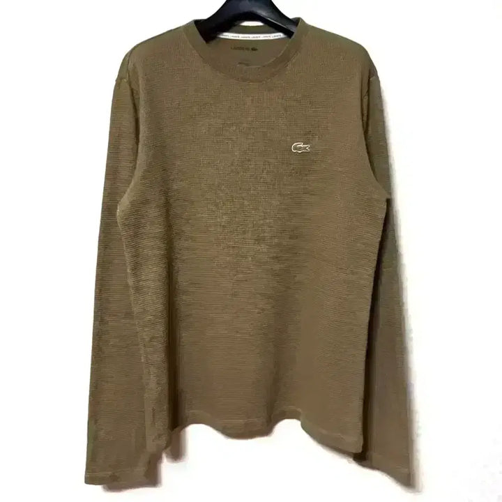 [BUNJANG] Lacoste Waffle Long Sleeve T-Shirt Khaki / [S,90]라코스테 와플 롱슬리브 긴팔티 카키