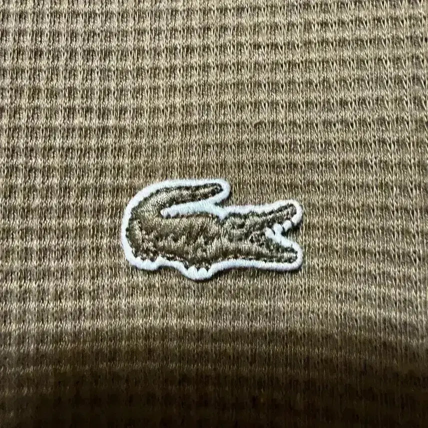 [BUNJANG] Lacoste Waffle Long Sleeve T-Shirt Khaki / [S,90]라코스테 와플 롱슬리브 긴팔티 카키