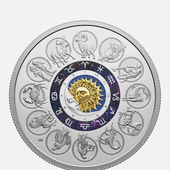 [BUNJANG] 2024 Canada 2 oz 99.99% Pure Silver Coin - Zodiac Constellations / 2024 캐나다 2온스 9999% 12궁 별자리 순은 은화