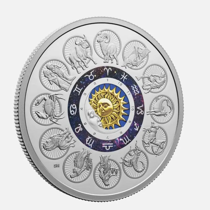 [BUNJANG] 2024 Canada 2 oz 99.99% Pure Silver Coin - Zodiac Constellations / 2024 캐나다 2온스 9999% 12궁 별자리 순은 은화