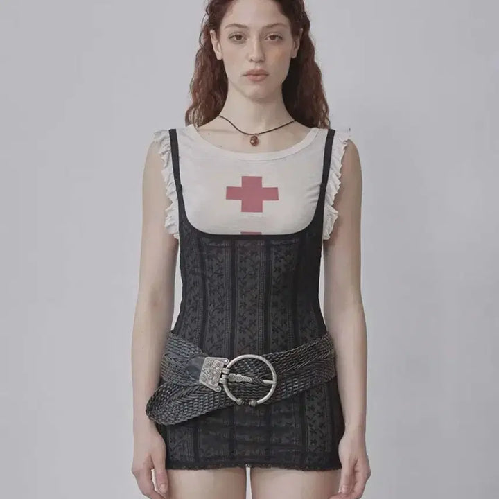 [BUNJANG] Sculptor Cottage Mini Slip Dress Black / 스컬프터 Cottage Mini Slip Black