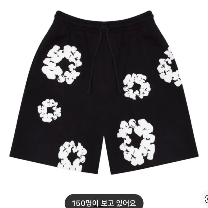 [BUNJANG] Denim Tears Cotton Wreath Sweat Shorts Black / [XL] 데님티어스 스웻 쇼츠 반바지 코튼 리쓰 블랙