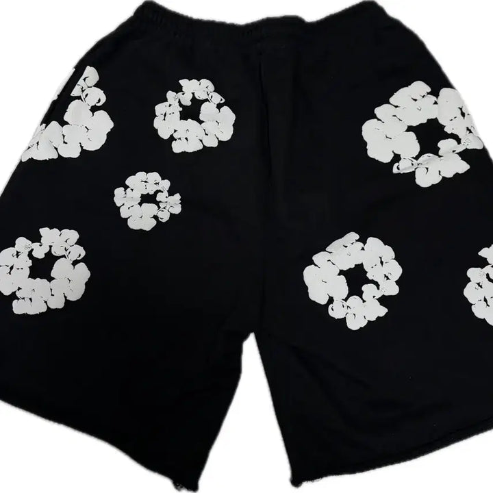 [BUNJANG] Denim Tears Cotton Wreath Sweat Shorts Black / [XL] 데님티어스 스웻 쇼츠 반바지 코튼 리쓰 블랙