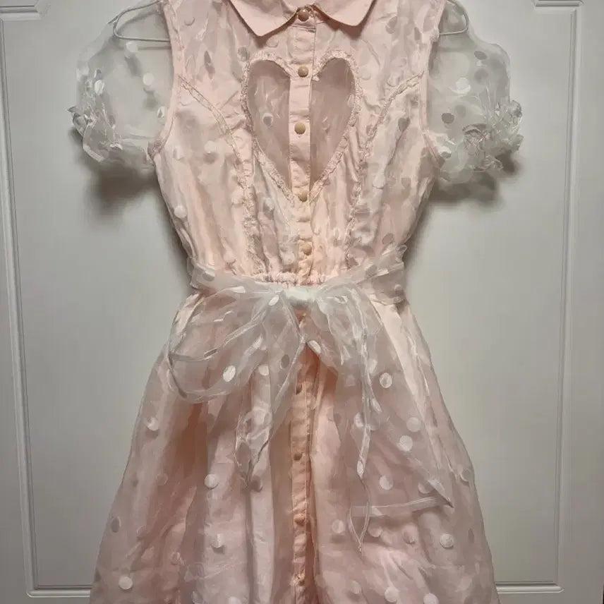 [BUNJANG] Lizlisa See-Through Dot Dress / 리즈리사 새상품 희귀매물 시스루 원피스