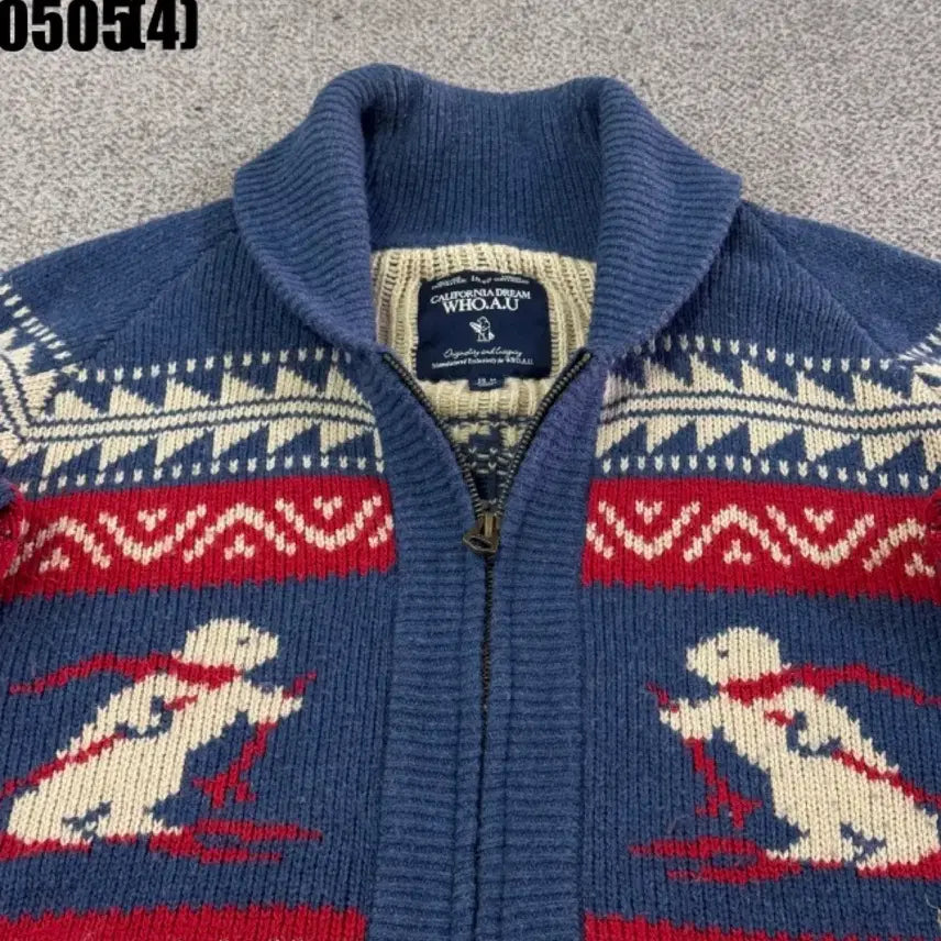 [BUNJANG] Who.A.U Knit Zip-Up Cardigan L / 후아유 니트 집업 가디건 L | 0505