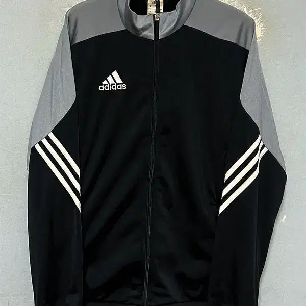 [BUNJANG] Adidas 3-Stripes Track Top / 아디다스 3선 블랙 스카이블루 블랙 져지 트랙탑 춘추 캐주얼 L 100