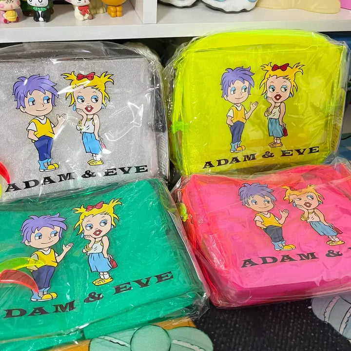 [BUNJANG] Adam &amp; Eve Fluorescent PVC Pouch / 고전문구 아담앤이브 pvc 형광 파우치
