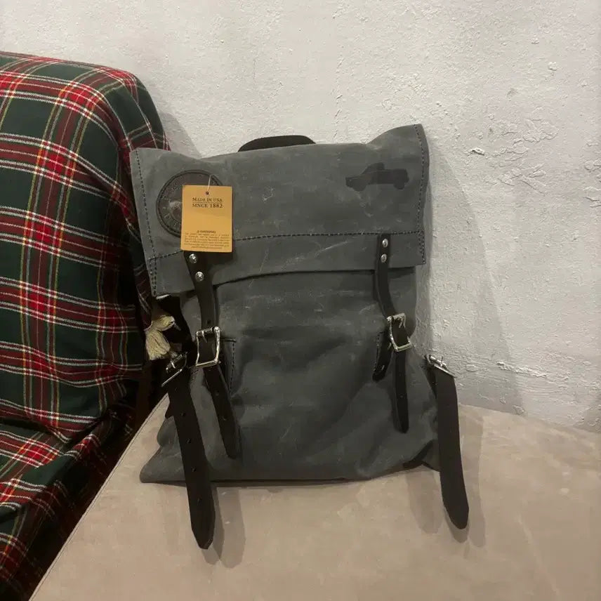 [BUNJANG] Duluth Pack Scout Pack Waxed Canvas &amp; Leather Backpack / 둘루스 팩(Duluth Pack) 스카우트 팩