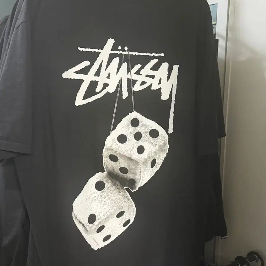 [BUNJANG] Stussy Faux Fur Dice T-Shirt XL / 스투시 퍼지 다이스 티셔츠 xl