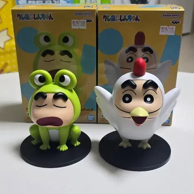 [BUNJANG] Crayon Shin-chan Frog &amp; Chicken Cosplay Figures Set / 짱구는 못말려 코스프레 피규어 개구리, 닭