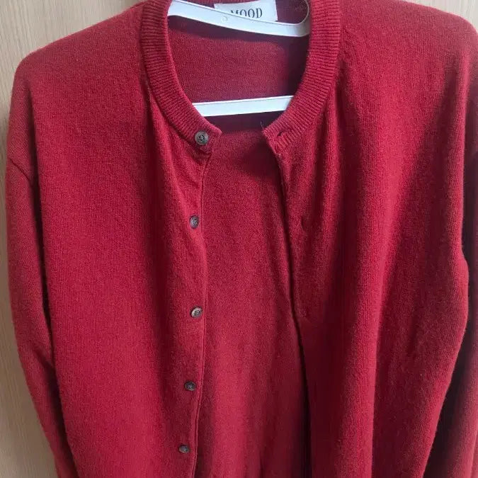[BUNJANG] Lois Wool Cardigan Red / 로이스 울 가디건 빨강
