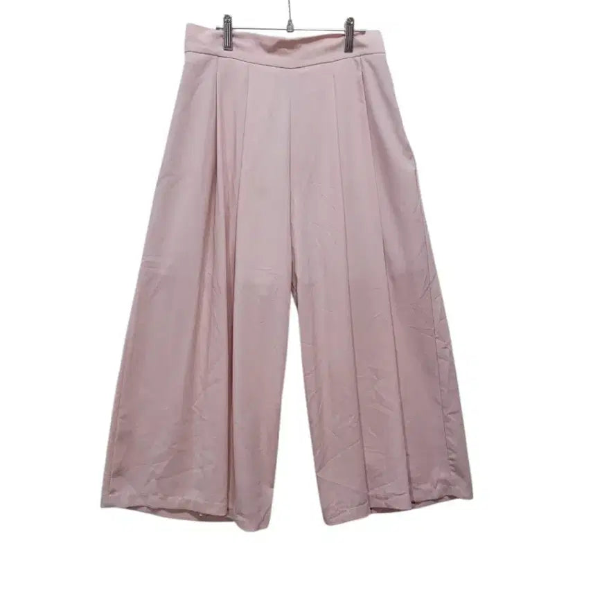 [BUNJANG] Designer Brand Poly Material Skin Pink Wide Pants / 디자이너 브랜드 폴리소재 스킨핑크 와이드 팬츠