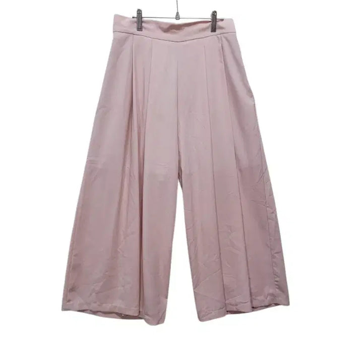 [BUNJANG] Designer Brand Poly Material Skin Pink Wide Pants / 디자이너 브랜드 폴리소재 스킨핑크 와이드 팬츠