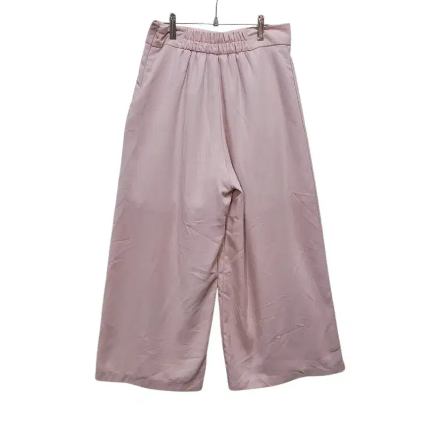 [BUNJANG] Designer Brand Poly Material Skin Pink Wide Pants / 디자이너 브랜드 폴리소재 스킨핑크 와이드 팬츠