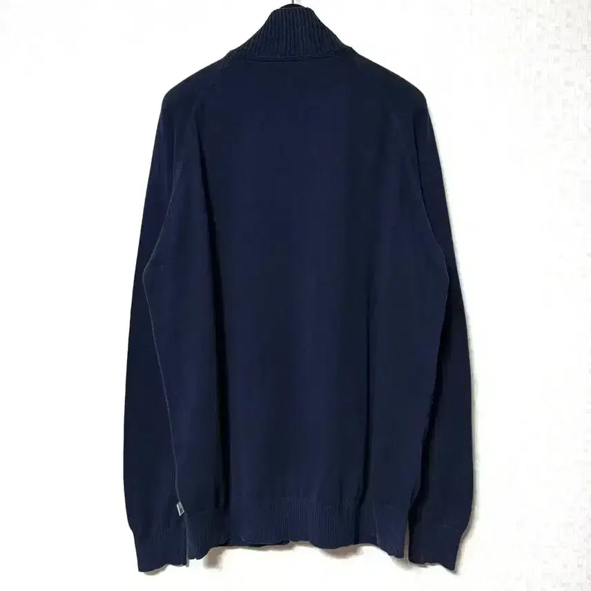 [BUNJANG] Timberland Navy Knit Zip-Up Sweater Jacket (M) / [M,95]팀버랜드 니트 집업 스웨터 자켓 곤색
