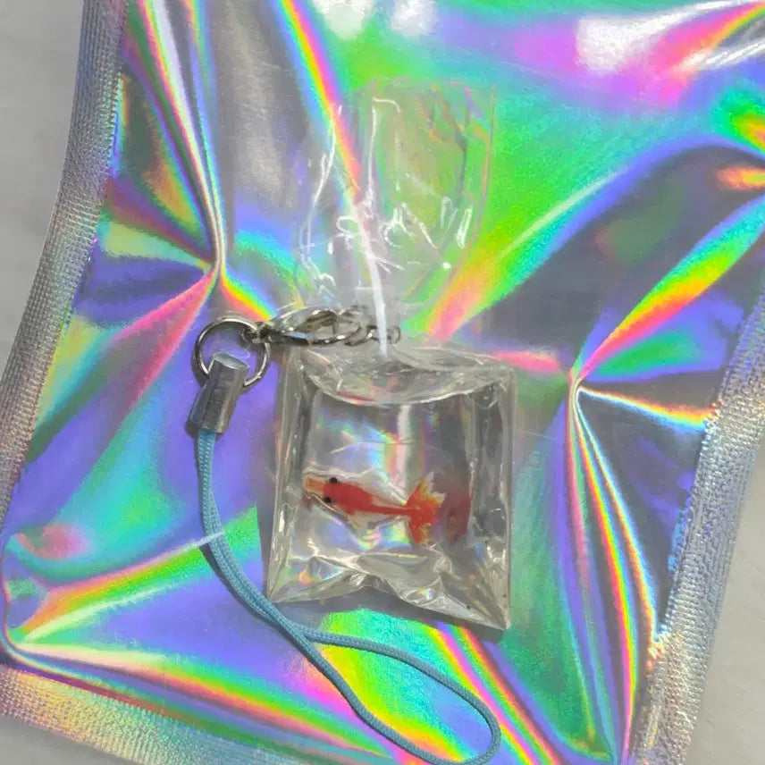 [BUNJANG] Goldfish in Envelope Miniature Keychain / 봉투 속 금붕어 미니어처 키링