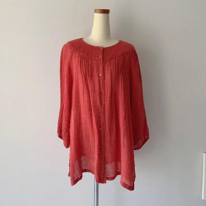 [SOLD OUT] 이새 55 isae 린넨 셔츠 레드