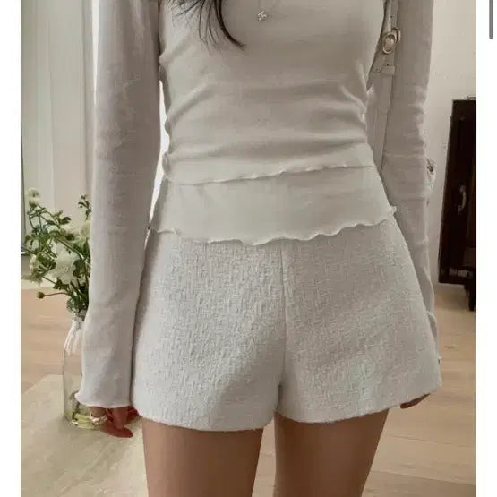[BUNJANG] Miel Egg Tweed Shorts M / 미엘 에그 트위드팬츠 m