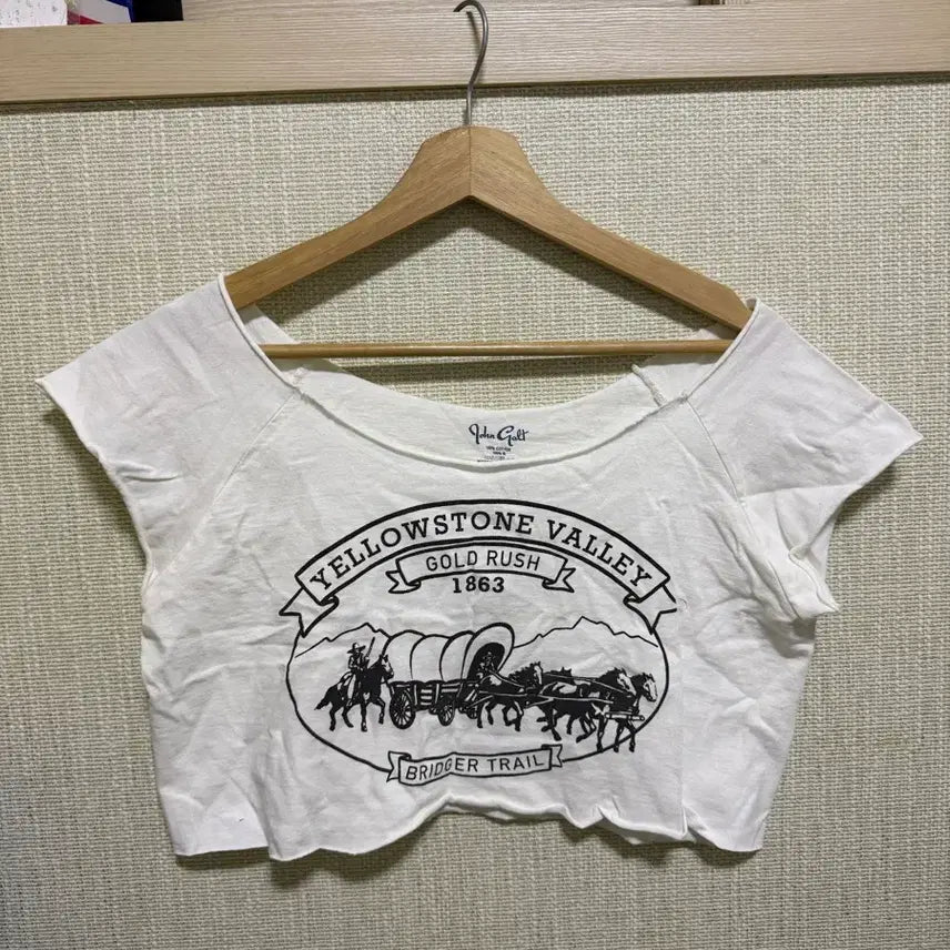 [BUNJANG] Brandy Melville Short Sleeve Cropped T-Shirt / 브랜디멜빌 반팔 크롭티