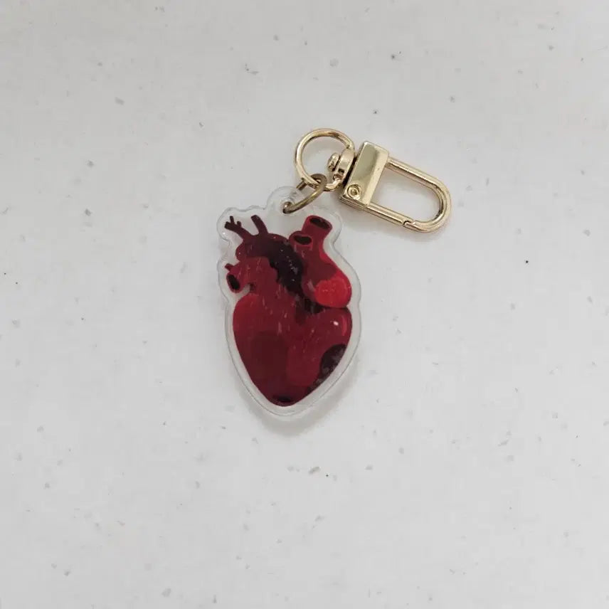 [BUNJANG] Jirai Kei Heart Acrylic Keyring / 비공굿 아크릴 키링 심장 록 락 지뢰계