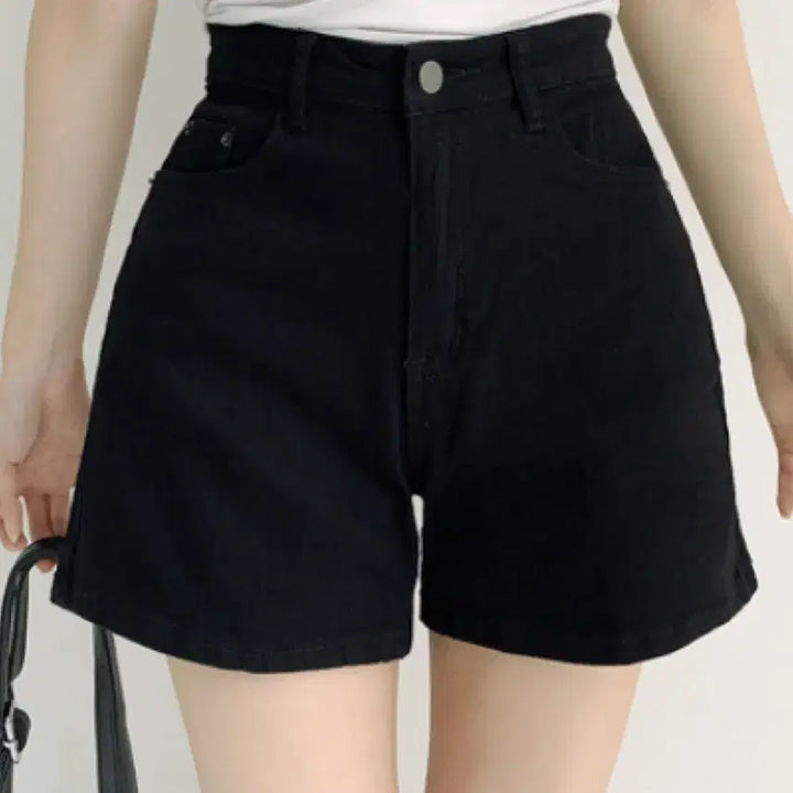 [BUNJANG] High-Waisted Cooling Shorts with Leg Cover (Size M) / 미사용 | 하이웨스트 숏팬츠 하체 커버 반바지 M 쿨링소재