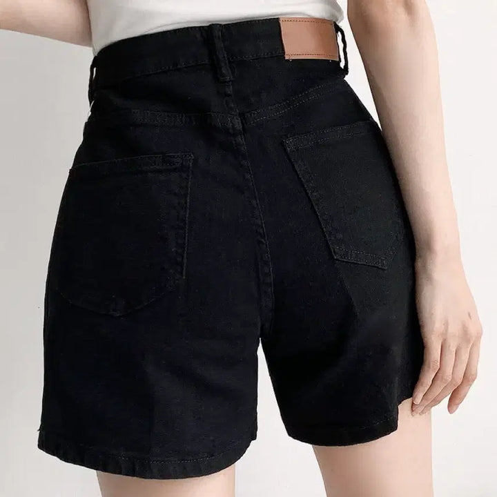 [BUNJANG] High-Waisted Cooling Shorts with Leg Cover (Size M) / 미사용 | 하이웨스트 숏팬츠 하체 커버 반바지 M 쿨링소재