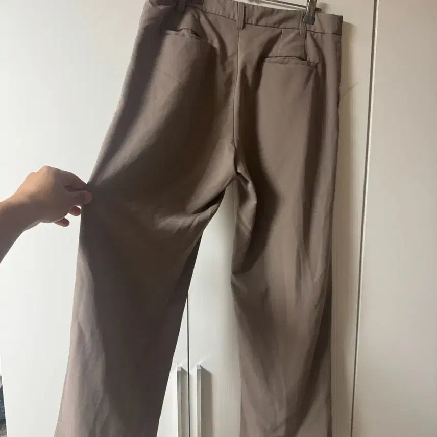 [BUNJANG] Minav One-Tuck Wide Slacks Beige L / (L) 미나브 원턱 와이드 슬랙스 베이지