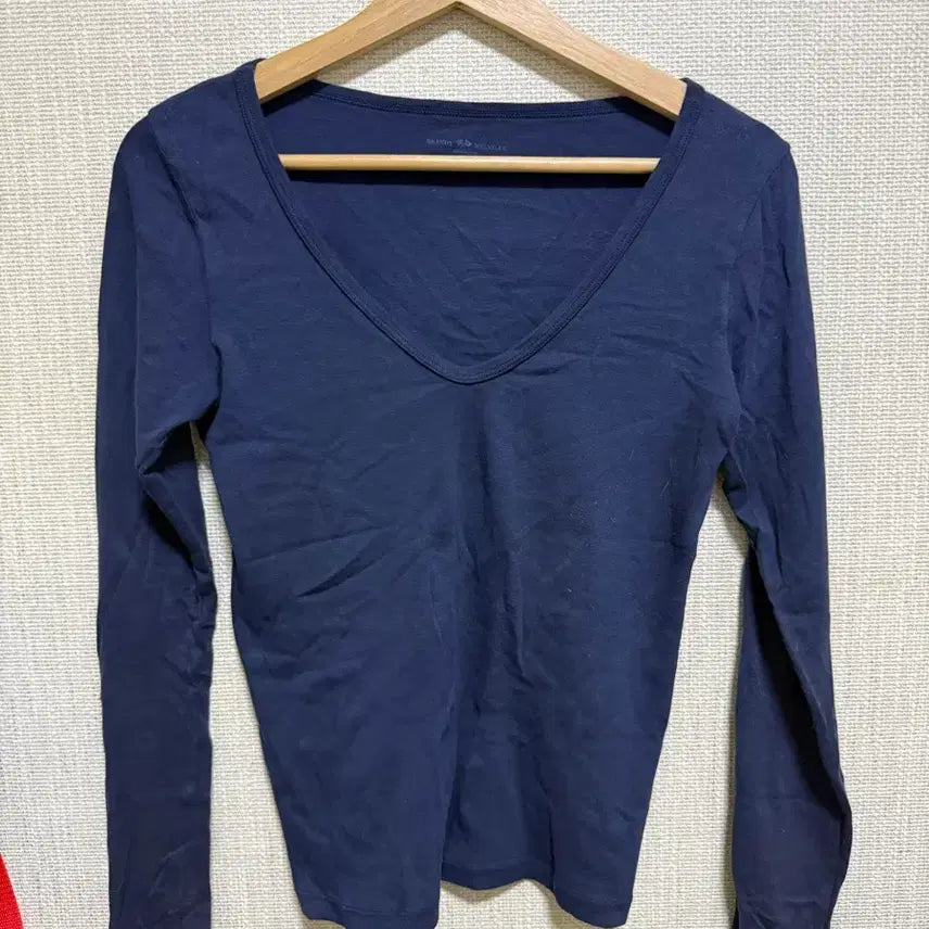 [BUNJANG] Brandy Melville V-Neck Long Sleeve / 브랜디멜빌 브이넥 롱슬리브(급처
