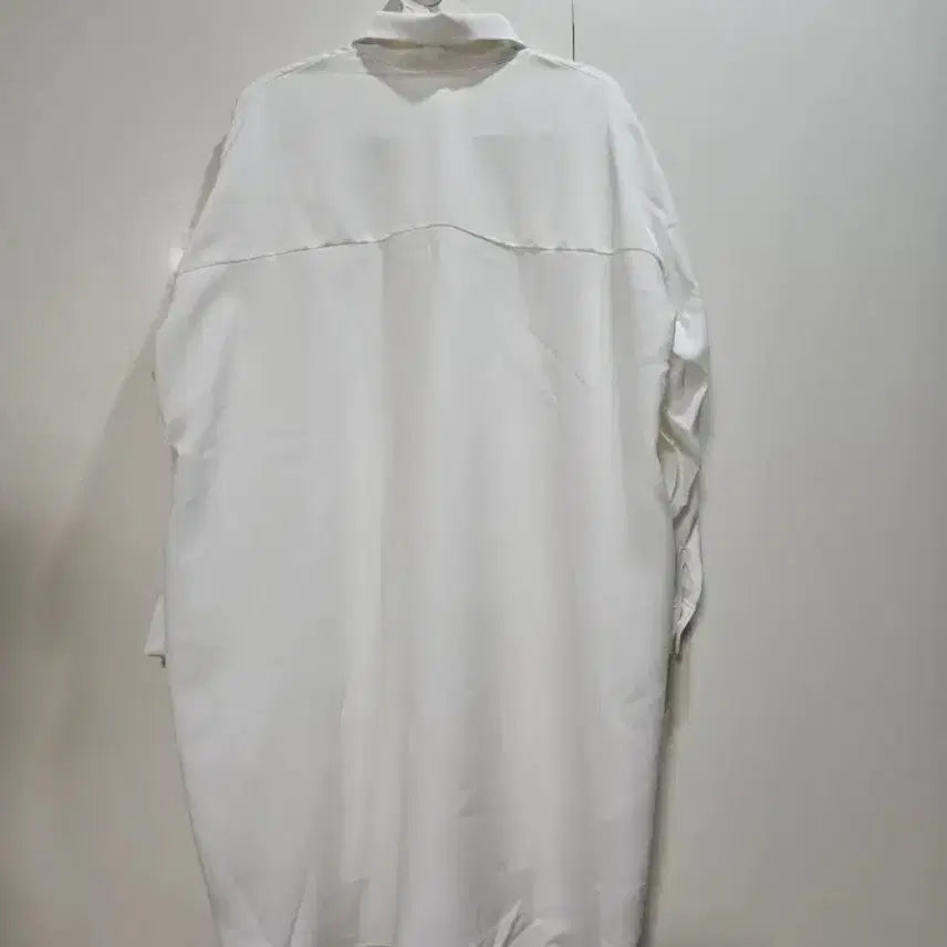 [BUNJANG] White Long Loose Fit Shirt / 화이트 롱 셔츠 루즈핏 남방