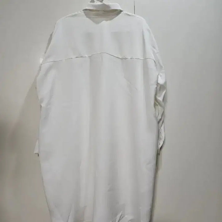 [BUNJANG] White Long Loose Fit Shirt / 화이트 롱 셔츠 루즈핏 남방