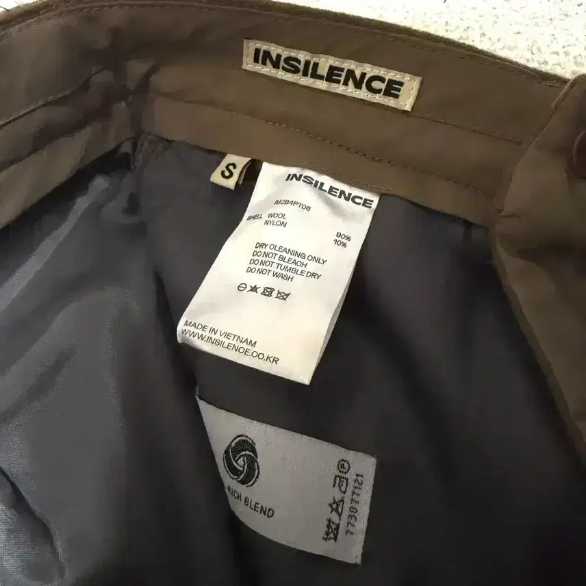 [BUNJANG] Insilence Wool Belted Slacks Pants / [S,90]인사일런스 울 슬랙스 벨티드 팬츠 바지