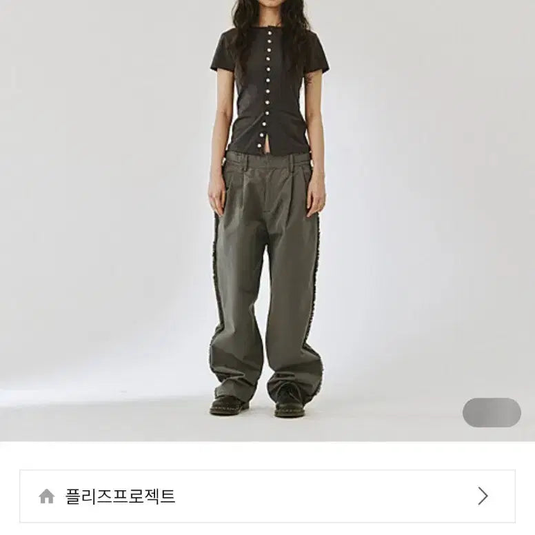 [BUNJANG] Please Project Destroyed Trousers Charcoal / 플리즈프로젝트 디스트로이드 트라우저 차콜