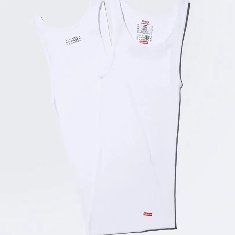 [BUNJANG] Supreme x MM6 Maison Margiela Hanes Tank Top (M, White) / 슈프림 x MM6 메종마르지엘라 헤인즈 탱크탑