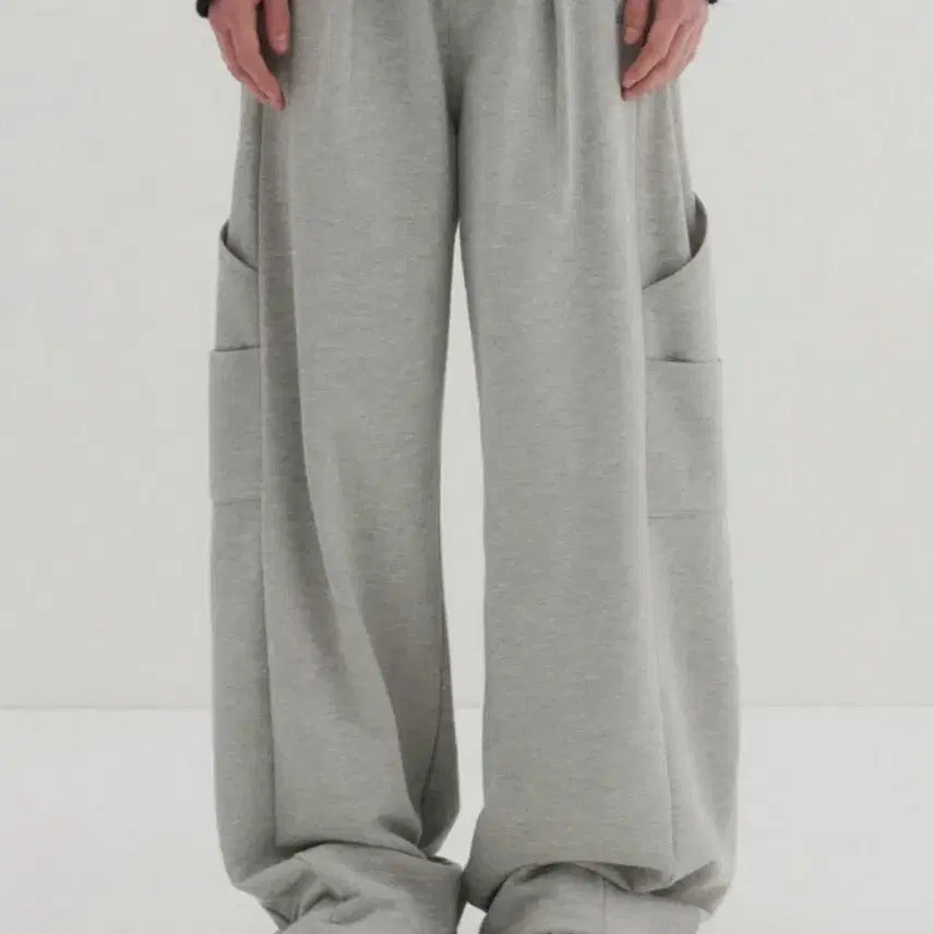 [BUNJANG] DNSR Side Pintuck Cargo Sweatpants Grey / (M) DNSR 사이드 핀턱 카고 스웨트 팬츠 그레이