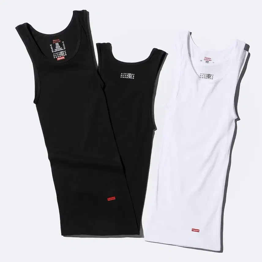 [BUNJANG] Supreme x MM6 Maison Margiela Hanes Tank Top (Black, Size M) / 슈프림 x MM6 메종마르지엘라 헤인즈 탱크탑