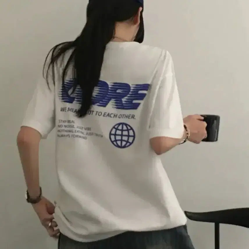 [BUNJANG] Nika Core Oversized Short-Sleeve T-Shirt / 니까 코어 오버핏 반팔티